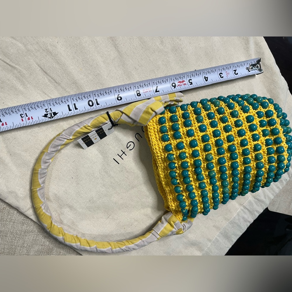 Lele Sadoughi Sunflower Beatrix Crochet Bag With Stone beaded embellishments - Picture 12 of 14